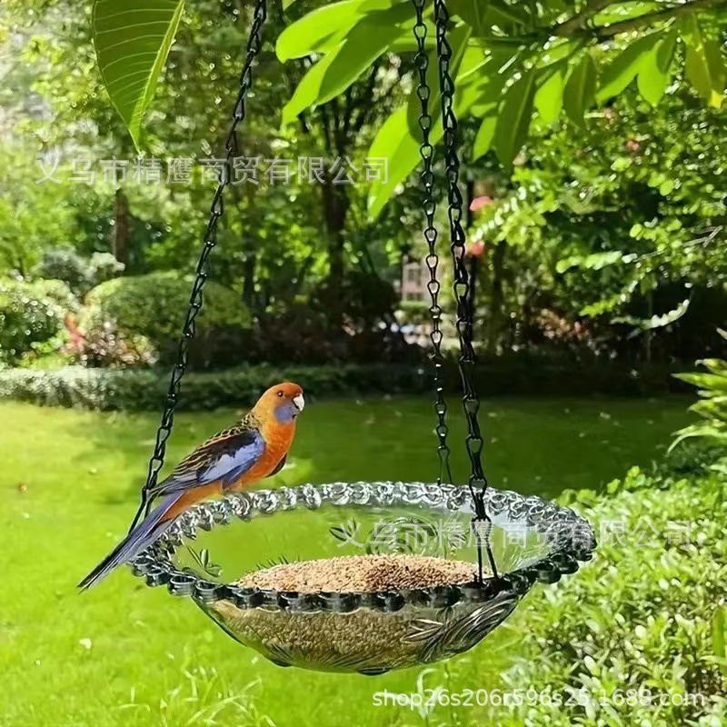 새 모이통 투명(단층) 회색