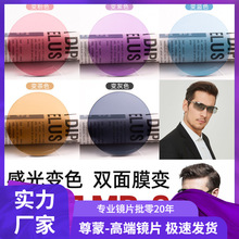 1.61MR-8变色1.67MR-7灰茶粉紫蓝防蓝光紫外线近视超韧变色镜片