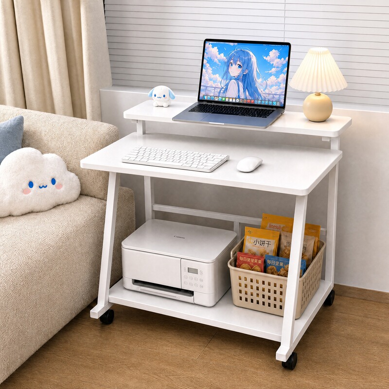 Mobile computer desk, desktop home-use small gaming table, can hold a console, simple bedside table for bedroom, mini small table Mobile computer desk, desktop home-use small gaming table, can hold a console, simple bedside table for bedroom, mini small table