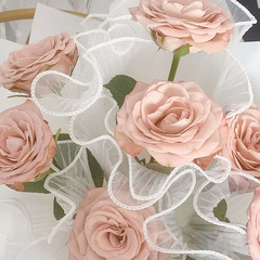 Lace fabric, wave pattern fabric, floral bundle packaging edge fresh flower wrapping material, floral shop supplies wholesale