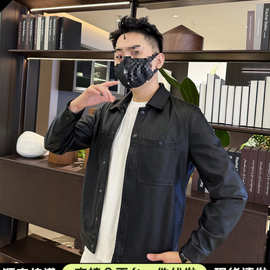 秋季新款男士PU皮衣翻领机车夹克潮流保暖外套青年时尚皮夹克