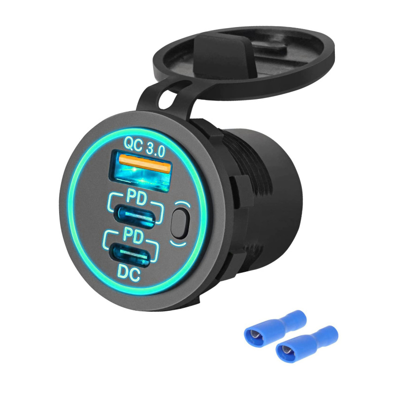 車の充電器 Amazon の売れ筋車の改造アクセサリー スイッチキー付きマルチ USB インターフェイス車の充電器|undefined