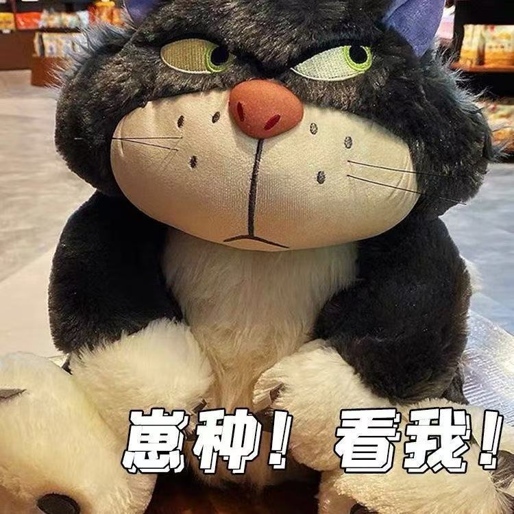 搞怪露西法的猫公仔恶搞生气猫咪玩偶猫咪抱枕毛绒挂件礼物|undefined