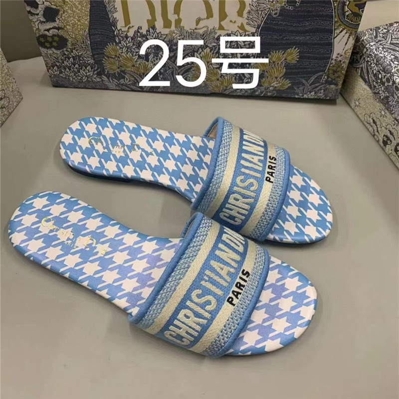 外贸D家拖鞋女经典款提花刺绣夏季沙滩外穿一字型女式拖鞋出货快|undefined