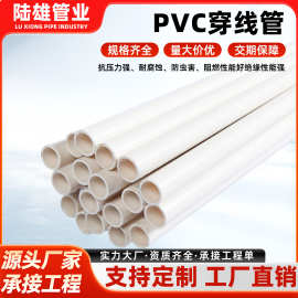 加工定制pvc穿线管家装电线阻燃走线明装暗装白色塑料管厂家批发