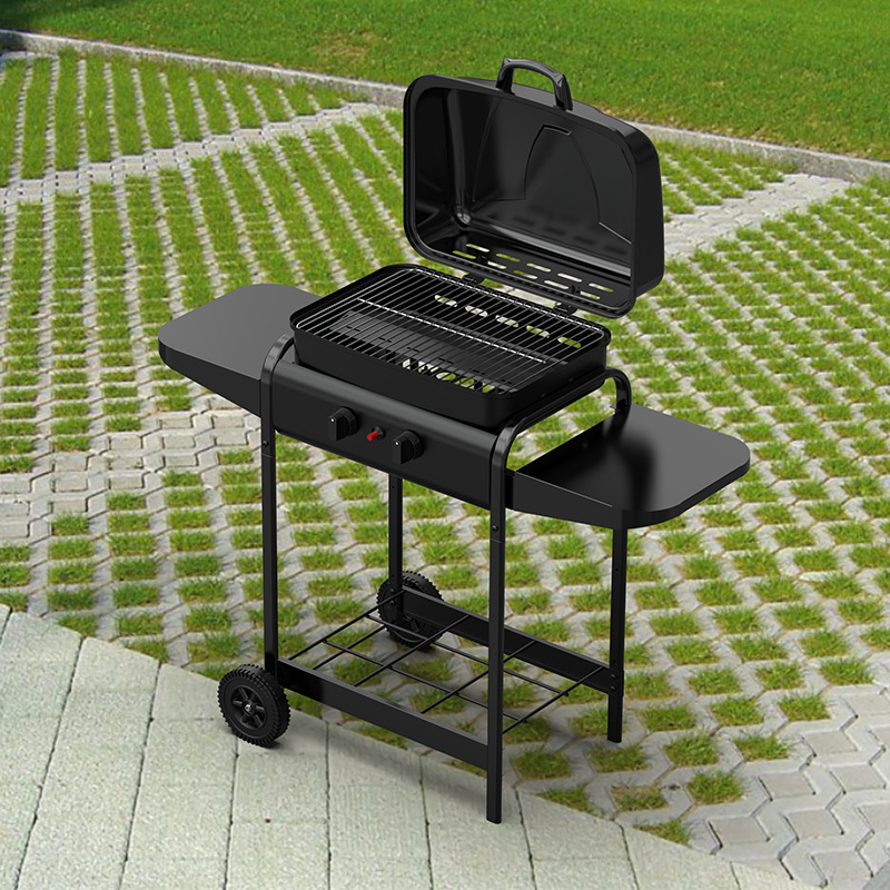 Parrilla de barbacoa de gas europea y americana tipo carro barbacoa estufa de gas rejilla de pollo transfronteriza horno de gas al aire libre