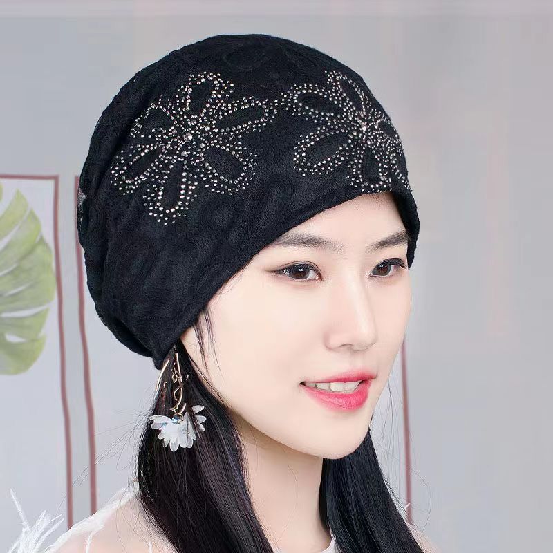 모자 여성 한국식 트렌디 올 매치 헤드 스카프 모자 유행 중년 및 노인 어머니의 모자 Baotou 모자 봄과 가을 새로운 힙 모자