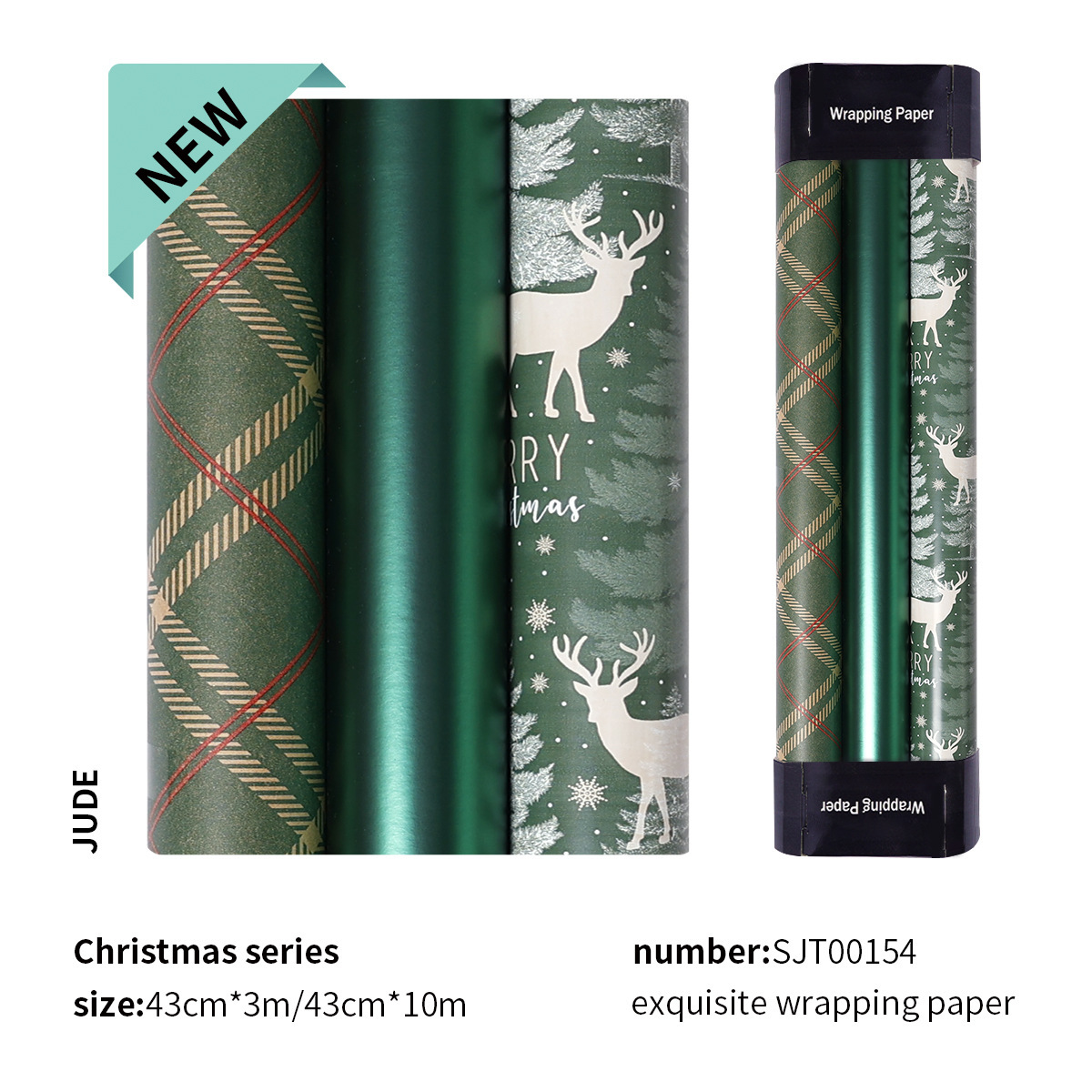 Papel de embalaje de regalos de Navidad de gran tamaño caja de regalo de vacaciones embalaje de materiales hechos a mano Papel de regalo de papel de fondo a cuadros rojos y verdes