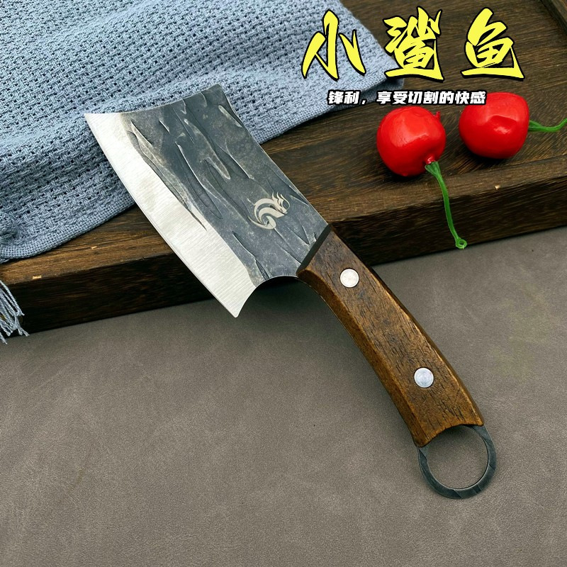 【小鲨鱼】厨房小菜刀女士刀具户外露营便携切片杀鱼刀神器多功能