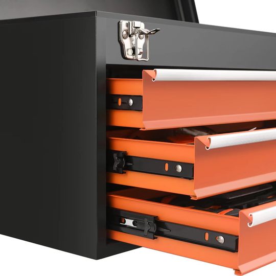 Factory direct sales foreign trade tool set 408-piece toolbox portable three-drawer toolbox