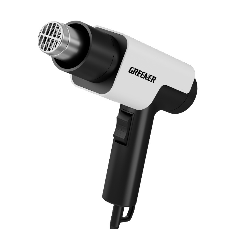 pistola de aire caliente verde, pistola de aire caliente de alta potencia de grado industrial pequeña, máquina de sellado de película especial, pistola de soldadura de plástico de costura hermosa