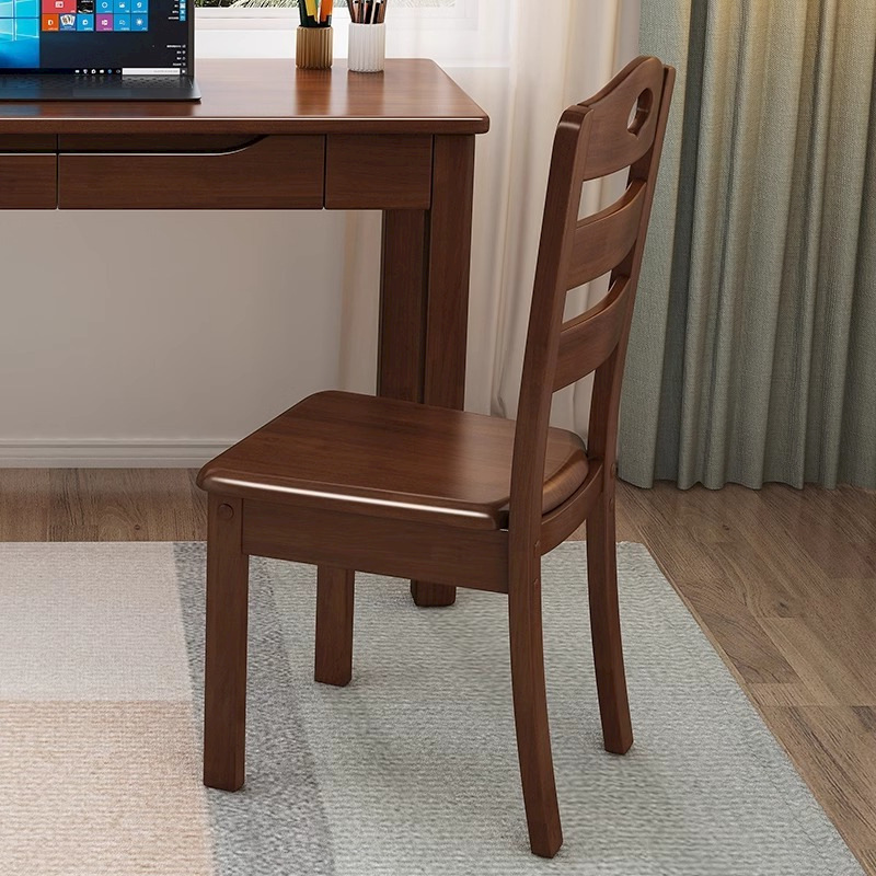 All solid wood dining chair backrest chair home stool modern minimalist restaurant Chinese study room hotel restaurant dining table and chairs