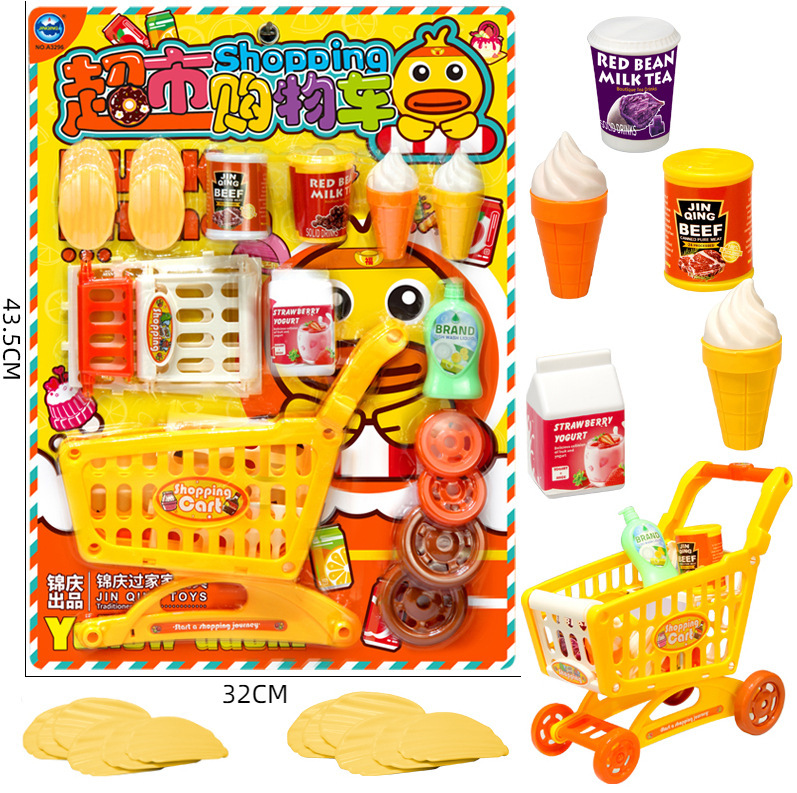 New postage hanging board shopping cart assembly play house kitchen dessert business super training and education institutions wholesale play