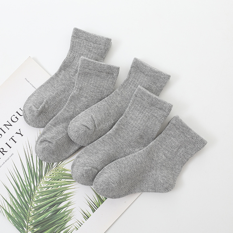 ML19-915 solid color functional socks gray