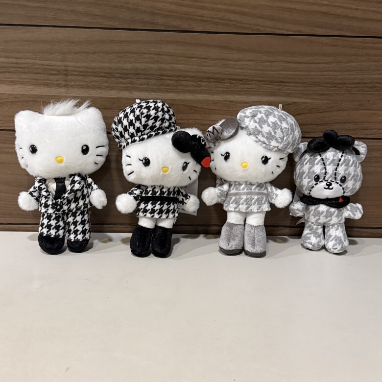 Houndstooth Pattern Chanel-Style Bear Pendant, Daniel the Cat Phone Chain, Long-Legged Cat Plush Toy Backpack Decoration Houndstooth Pattern Chanel-Style Bear Pendant, Daniel the Cat Phone Chain, Long-Legged Cat Plush Toy Backpack Decoration