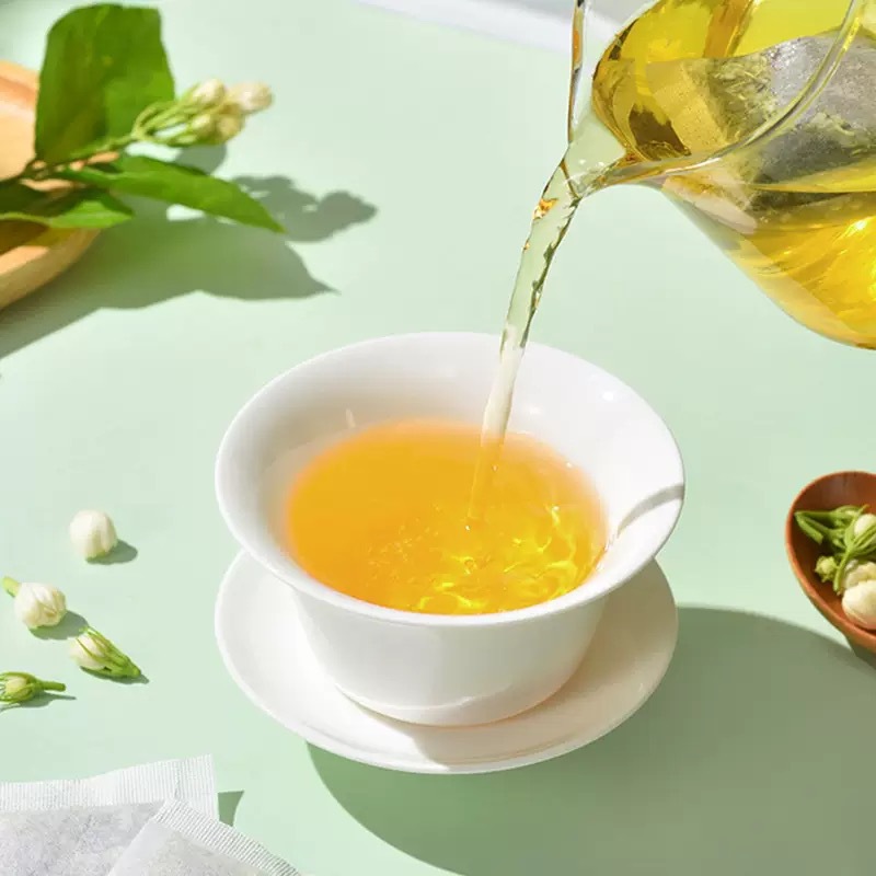 Jasmine Flower Tea Mo Li Hua 茉莉花 Cold Brew Tea Bags Sichuan Style Piao Xue Scented Tea 240g overview