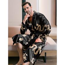 R 44133 Silk Robe Pajama Set ˿��˯����װ ŷ���羳����ѷ