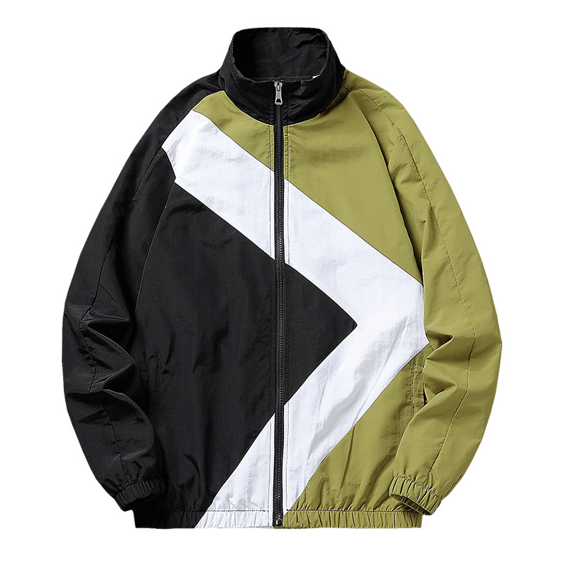 Chaqueta de hombre 2024 nuevo estilo de hombre de color de moda casual chaqueta deportiva de cuello vertical de otoño para hombre