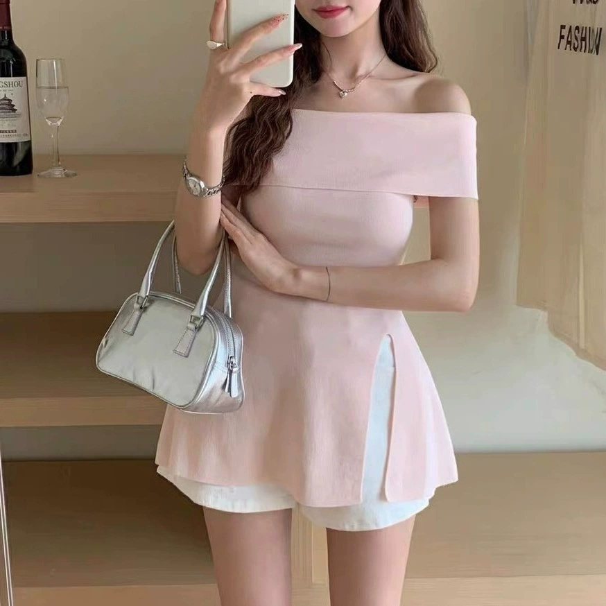 Summer knitted brace, Korean style, open shoulders
