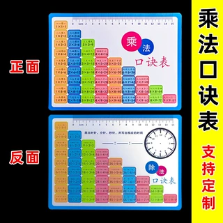乘法口诀表 九九除法口诀卡 数学百数表声母表小学生学习认知卡片
