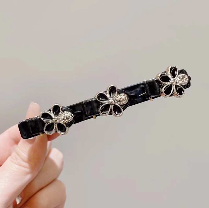 新しい四つ葉のクローバーのアヒルのくちばしクリップ、編み込みヘアクリップ、サイド編み込み二重層前髪クリップ、散らかった髪の装飾品を整理します。|undefined