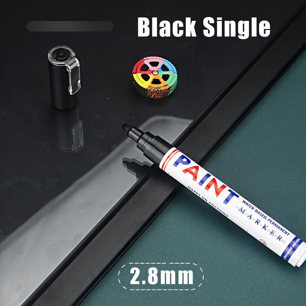 Pluma de pintura transfronteriza impermeable no se desvanece marca de secado rápido para neumáticos de automóviles muebles de estala de pintura de reparación