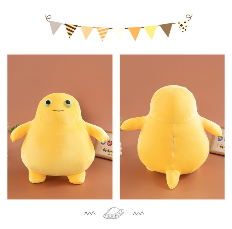 Cute and Adorable Yellow Little Monster Plush Doll Pillow for Children and Girls, Sleeping Comfort Toy, Cartoon Stuffed Doll