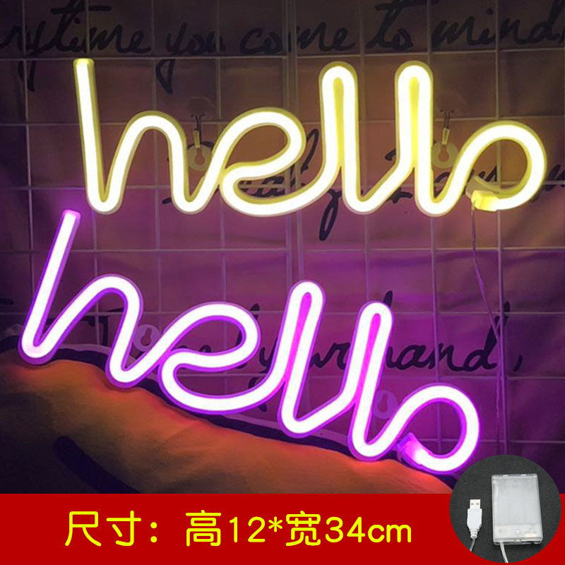 Lámpara LED con forma de flamenco, cactus, nube, neón, luna y relámpago, luz nocturna decorativa