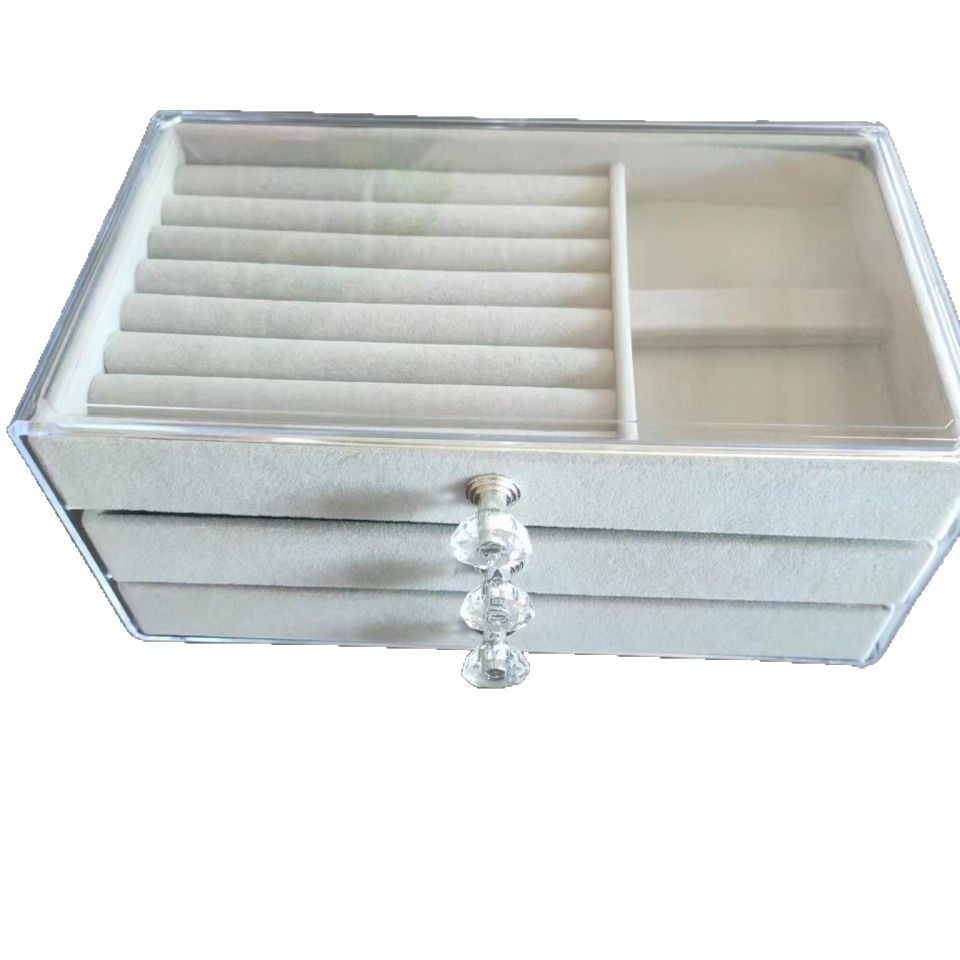 Caja de regalo de joyería blanca, redonda, interior de plástico, noble, extra grande, ideal para almacenamiento en hogar o regalo.