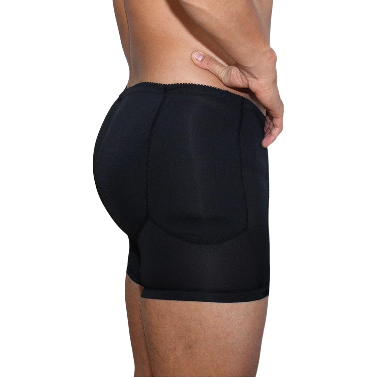 Topmelon's Popular Men's Front Egg Bag with Hole and Hip Design, Sexy Boxer Shorts A148