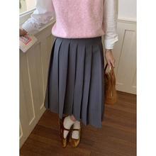 3th Morning 知识分子 免烫半身裙A字百褶裙早秋新款ZY2002