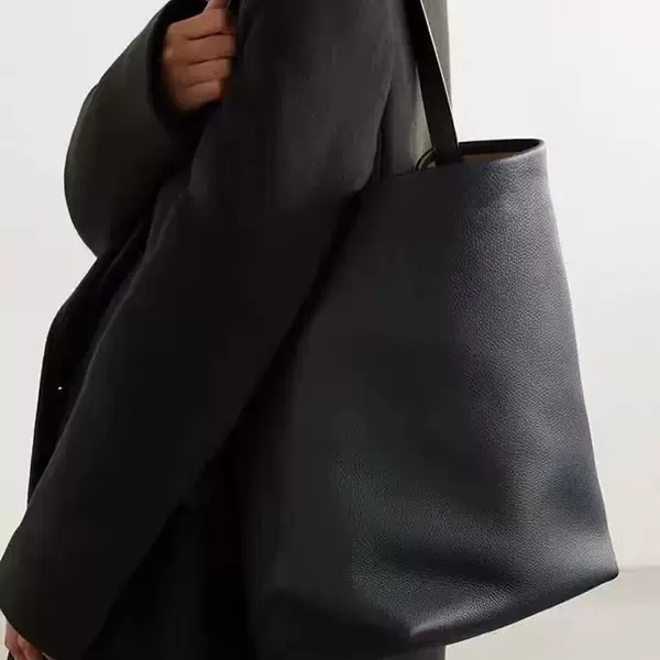 Large Capacity one-shoulder bucket bag lychee pattern underarm bag autumn and winter fashion tote bag 2023 new retro handbag