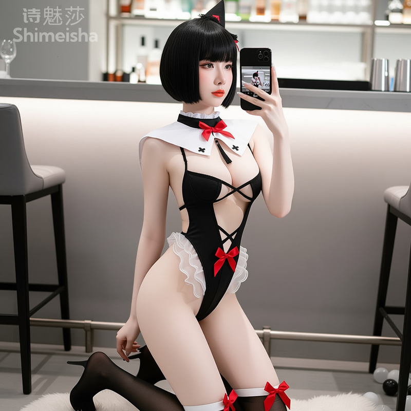 Shimeisha: New sexy lingerie for role-playing cosplay, Halloween little witch one-piece jumpsuit Shimeisha: New sexy lingerie for role-playing cosplay, Halloween little witch one-piece jumpsuit