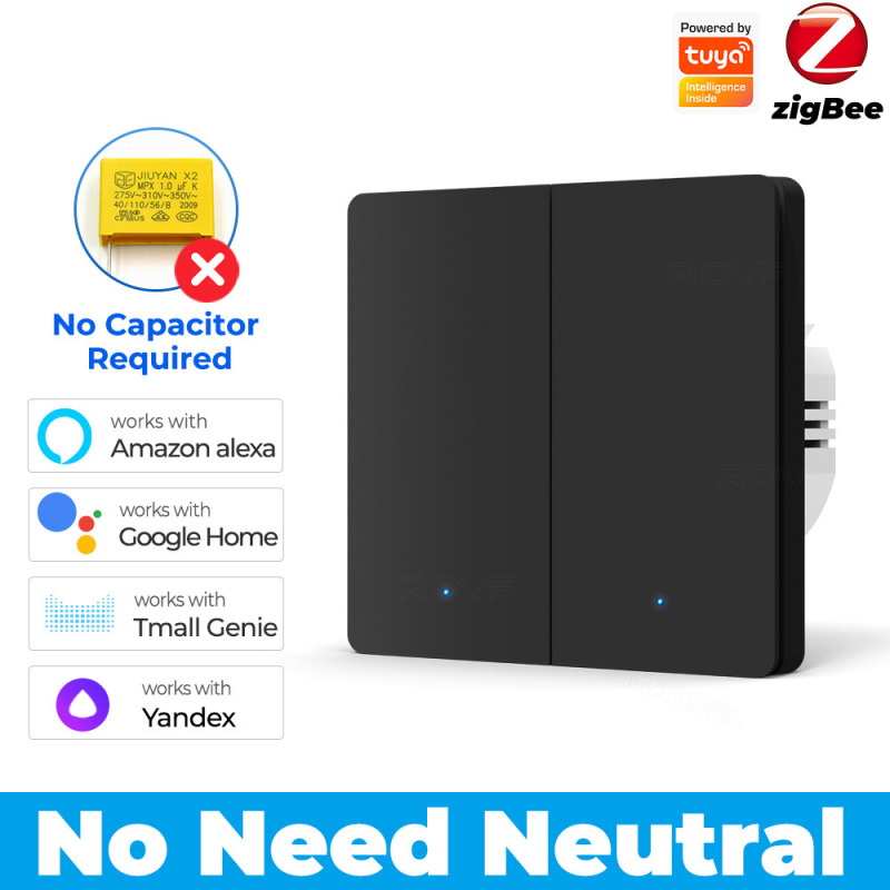 Zigbee Tuya スマートホーム壁キーボタンリモートコントロールスイッチライトアプリ音声タイミング制御スイッチ|undefined