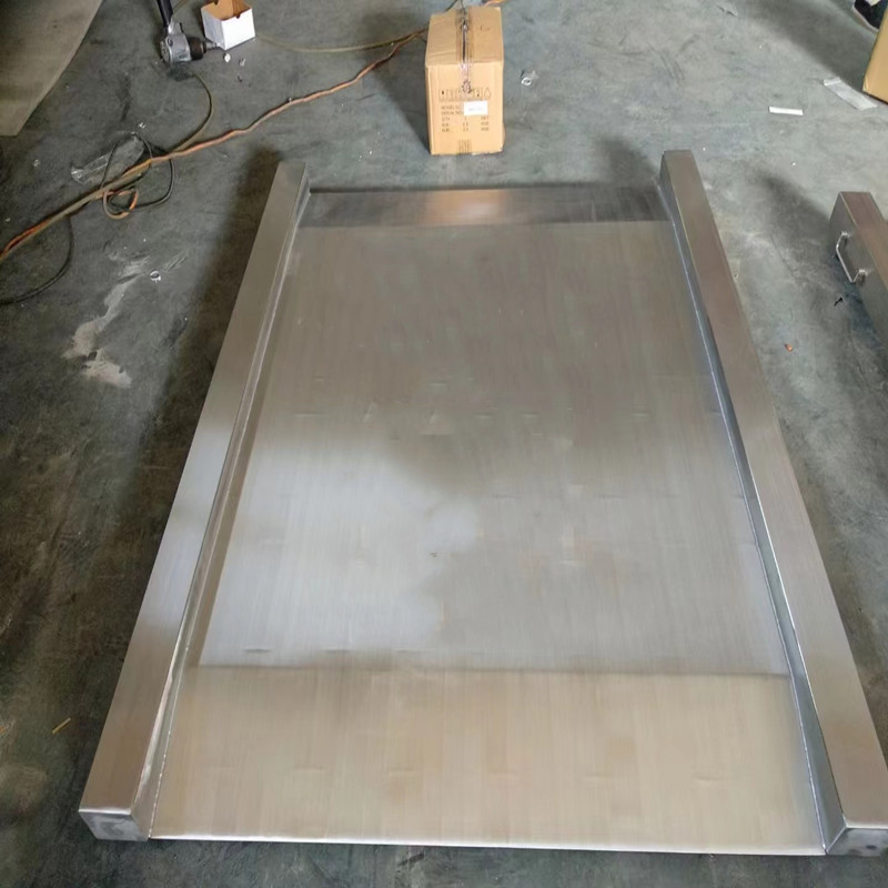 一体式带双面斜坡3000千克低台面电子平台秤2500kg双引坡电子地磅