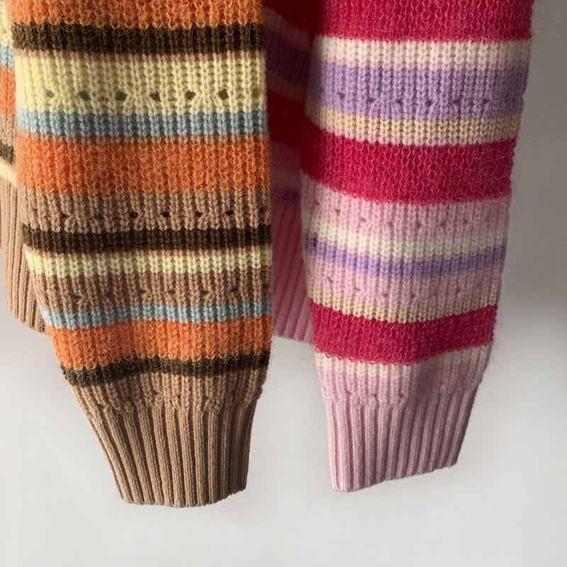 Color Striped Pullover Sweater Image 5