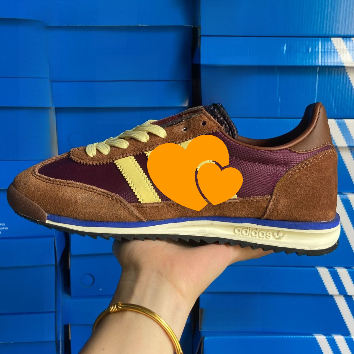 莆田鞋sl72鞋第家sl72德训鞋ad72rs鞋 百搭 防滑 低帮 蓝白色