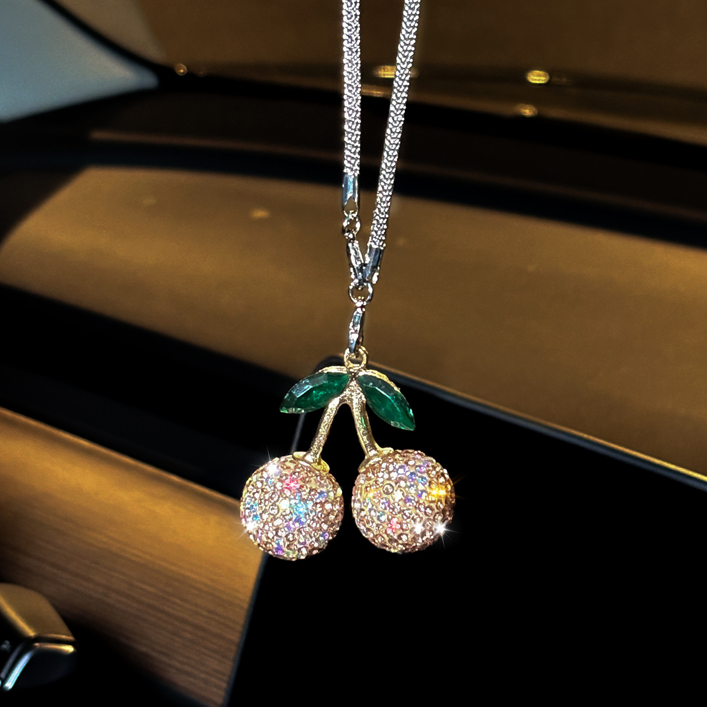 펜던트-다이아몬드 체리[골드]