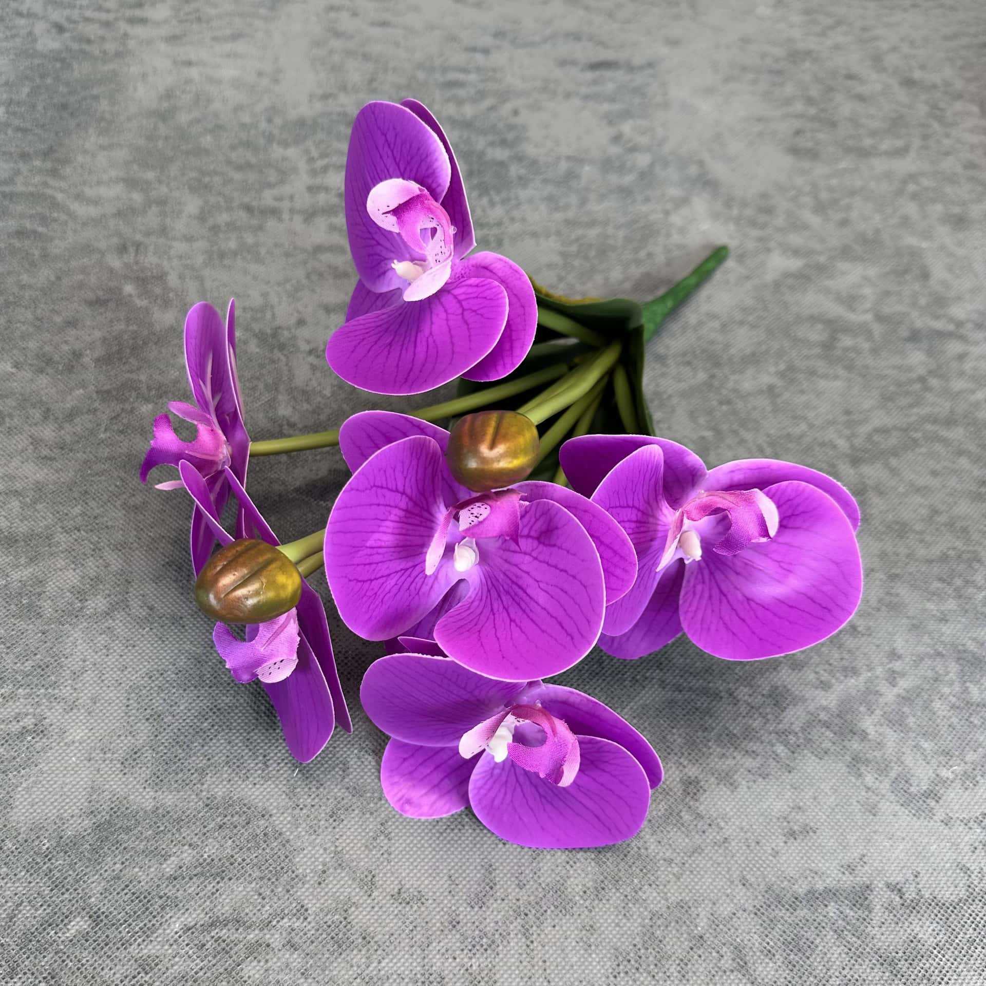 Simulación de impresión 3D orquídea mariposa en maceta decoración de la sala de estar accesorios adornos de flores falsas transfronterizas al por mayor