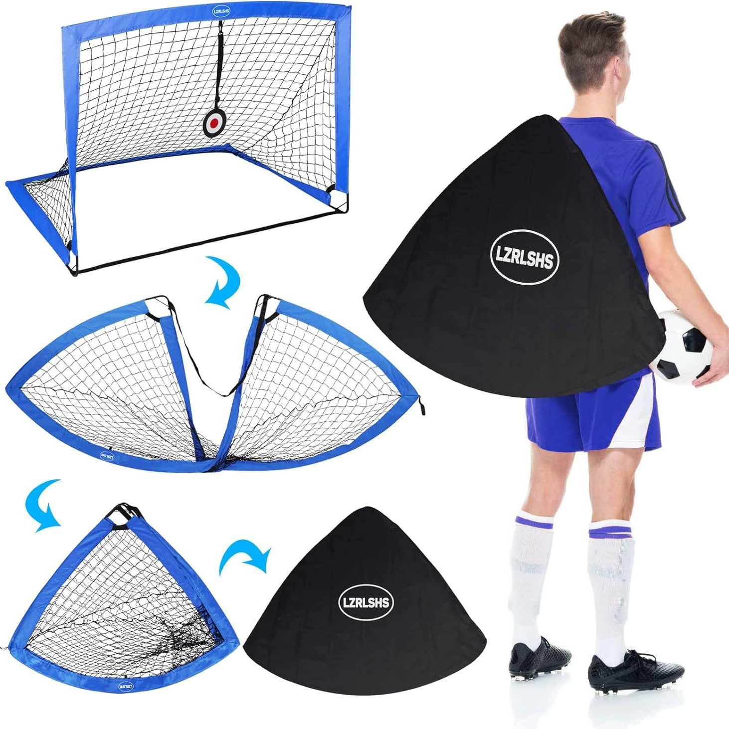 Детская складная portable outdoor футбольная цель тренировка цель ткань складная эластичная футбольная цель простая цель