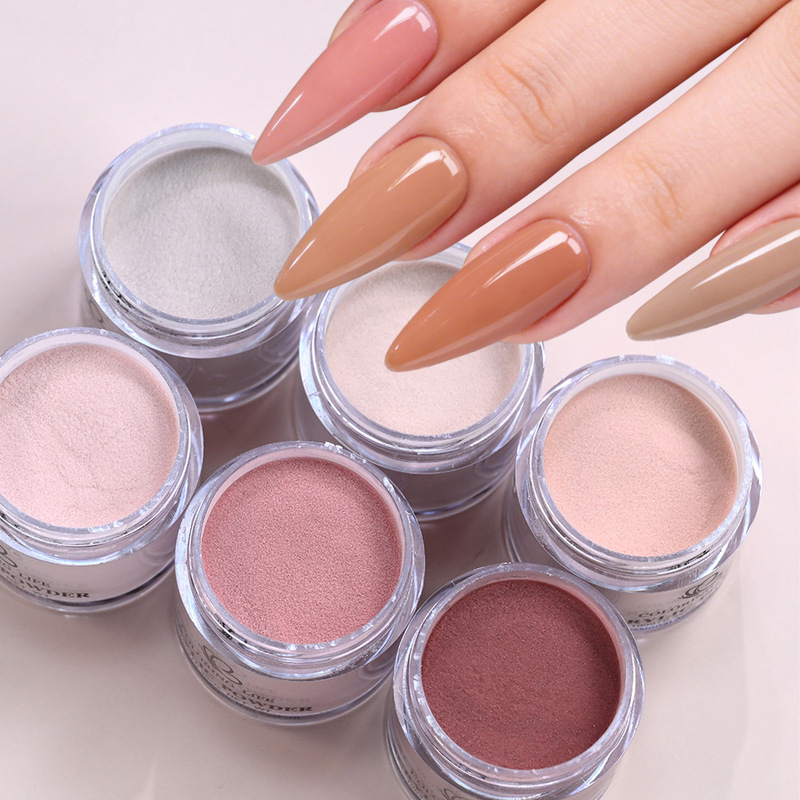 6-Color Set of Acrylic Nail Powder in Maillard Color Series: Nude Skin, Milk Coffee, Bean Paste, Wine Red, Extension Shaping Crystal Powder 6-Color Set of Acrylic Nail Powder in Maillard Color Series: Nude Skin, Milk Coffee, Bean Paste, Wine Red, Extension Shaping Crystal Powder