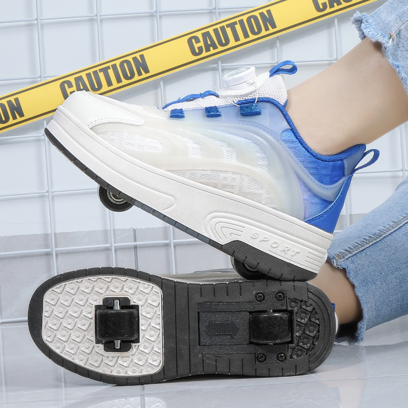 Two-wheeled unlit heelloo shoes 2024 youth children's shoes skates (pink size only 28-40)