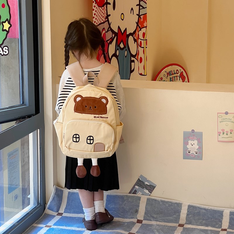 Kindergarten Baby mochila de dibujos animados lindos osos niños y niñas mochila de casa pequeña 2025 nueva mochila para niños