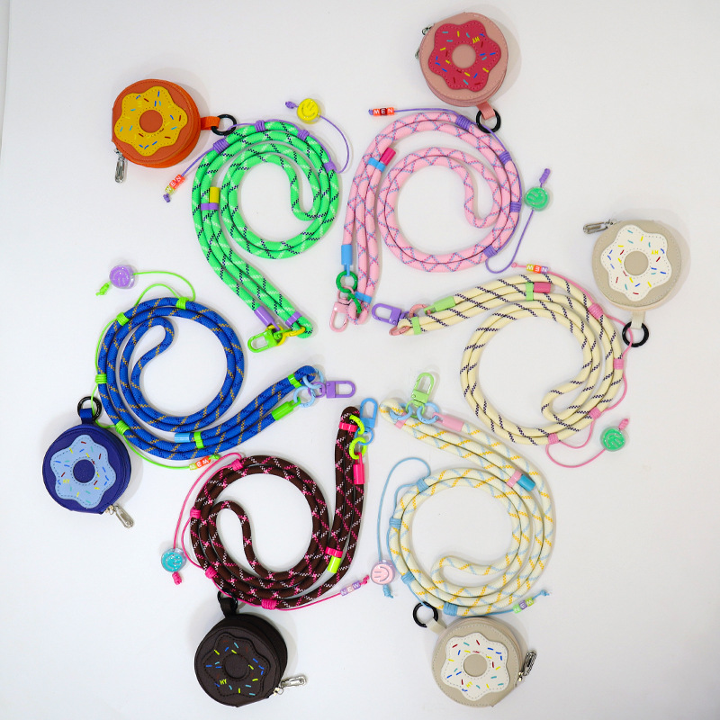 8MM botón de puerta de color ajustable de teléfono móvil cuerdas trenzadas de nylon robusto y duradero accesorios de bolsas de flores sensación de alto nivel