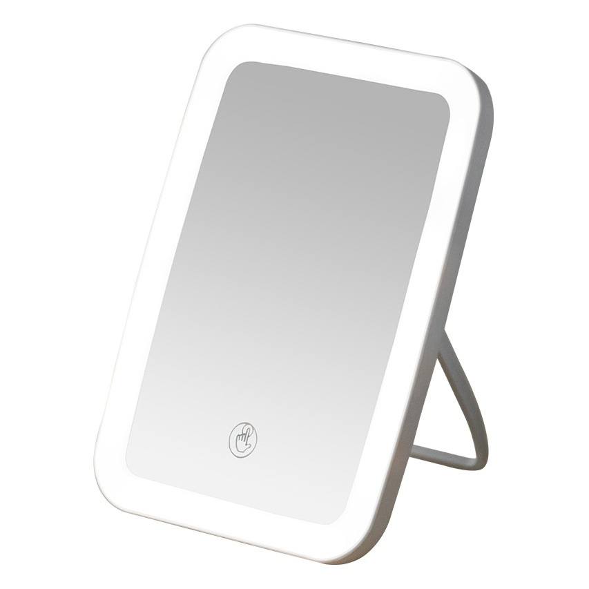 Escritorio LED espejo de maquillaje con luz USB recargable escritorio vestidor espejo estudiante dormitorio portátil plegable espejo de maquillaje