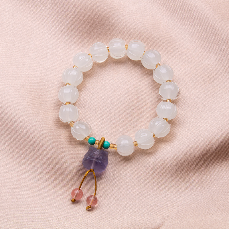 El año del dragón nueve templos de fuego púrpura con la misma pulsera de loto púrpura crepúsculo despierta león brazalete jugar joyerías al por mayor león campana