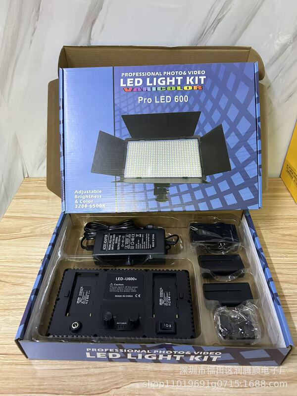 LED600 カメラライト会議室ライブビデオ撮影ライト LED800 ポータブル屋外撮影ライト LED 補助光|undefined