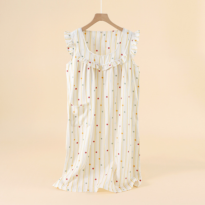 화려한 점 노란색 줄무늬