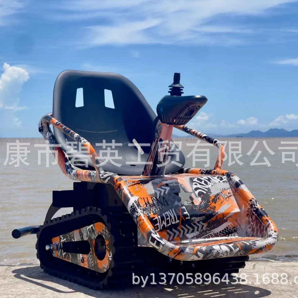 新款外贸出口电动车履带沙滩车雪地交通玩具车广场出租玩具卡丁车