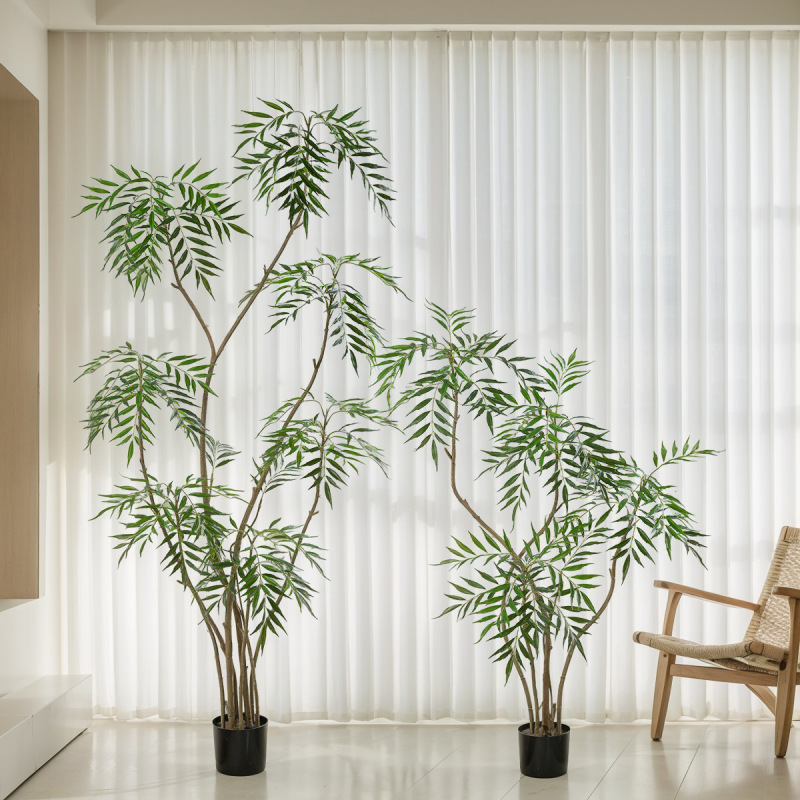 仿真绿植十大功劳盆栽 室内客厅家居造景高端假植物落地摆件装饰|undefined
